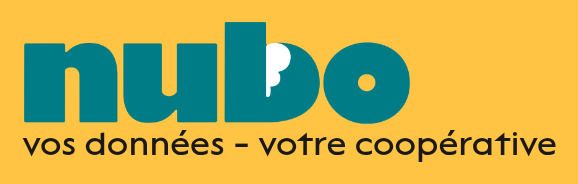 Le logo de Nubo ainsi que son slogan "vos données - votre coopérative"