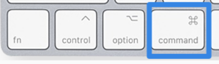Image montrant les touches FN, CTRL, Opt et SUPER (Mac). La touche SUPER qui utilise le logo Mac est entourée d’un carré bleu pour focaliser l’attention sur cette touche.
